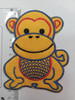 Parche Aplique Aplicacion Bordado Mono Bebe Amarillo 10,5cm. 1