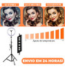 Kit Filmagem No Celular Luz Hing Light Tripé Ring Mesa Vídeo 4