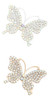 Hebillas Mariposas De Strass  Para El Pelo 2u Gold Silver 0