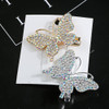 Hebillas Mariposas De Strass  Para El Pelo 2u Gold Silver 2