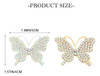 Hebillas Mariposas De Strass  Para El Pelo 2u Gold Silver 6