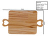 Tábua Alças Coração De Madeira Pinus 33x23x2cm Woodart 1
