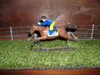 Antiguo Caballo De Carrera De Plomo Con Jockey 2