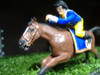 Antiguo Caballo De Carrera De Plomo Con Jockey 4