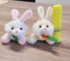 Llavero Conejo De Peluche Con Zanahoria Conejito Tierno 1