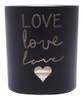 Castiçal Vidro Preto E Dourado Love Wirth Heart 2