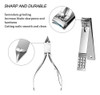 12pcs Pedicura Clippers Limpiador Cutícula Set Grooming Kit 3