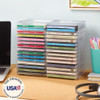 Organizador De Cd Apilable De Plastico Transparente 1