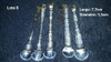 Antiguos Caireles Cristal Facetado Flores Rombos Lagrimas 3