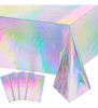 Manteles De Plástico Iridiscente Para Mesa Rectangular 0
