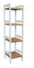 Estanteria 4 Tablas 32x32x108 Cm Bamboo Con Blanco 0
