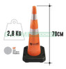 Cono Vial Econo C/ Base Conoflex 70cm Estaciones De Servicio 0