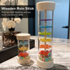 Rain Stick Wooden Rainmaker Toy Music Enlightenment Hand 6