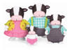 Lil Woodzeez 6195 Set Familia De Vacas X4 Figuras Animales 1