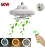 Luz De Ventilador Led De 60 W, Controle Remoto De Cabeça Gir 0