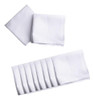10x Lenços De Bolso Brancos Sólidos Para 35cm X 35cm 7