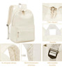 Mochila Escolar Mediana Loidou Facil Limpieza Color Crema 6