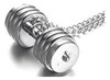 Barra Mancuerna Acero Inoxidable Colgante Collar Hombres Joy 3