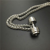 Barra Mancuerna Acero Inoxidable Colgante Collar Hombres Joy 5