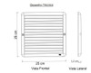 Grade De Ventilação De Superfície 25x25 C/ Tela Anti-inseto 5