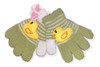 Guantes Infantiles Patito Y Corazón Verde Niños Y Niñas 1
