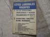 Leyes Laborales Vigentes - Mayo 1974 0