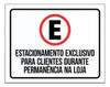 Placa Estacionamento Exclusivo Clientes Sinalização 36x46 0