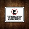Placa Estacionamento Exclusivo Clientes Sinalização 36x46 1