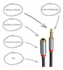 Cable Jack Audio Auxiliar 3.5 Macho / Hembra Extensor 3 Mts 1