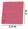 Esteira De Praia Casal Polipropileno Rosa 2,0 X 1,5 M 3