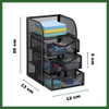 Organizador Escritorio Cajonera Metal 3 Cajones 13x13x20 Csi 1