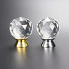 Tirador De Cristal Facetado Esfera Diamante Transparente 3