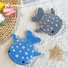 Monedero Kawaii De Felpa Con Cierre - Ballena Gris 2