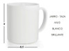 Jarro Mug Taza Polímero Recto Sublimable Blanco Villa Crespo 1