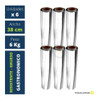 6 Rollo Papel Aluminio Profesional Gastronomía 38 Cm X 1 Kg 0