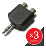 Adaptador Miniplug 3.5 Macho Stereo / Rca Hembra X2 Estéreo 0
