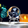Esfera De Cristal 3d Grabado Con Laser, Pisapapeles - Rosa 1