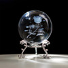 Esfera De Cristal 3d Grabado Con Laser, Pisapapeles - Rosa 3