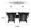 Soulmate Bongo - Juego De Tambores De 4 Y 5 3