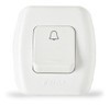 Pulsador Timbre Superficial Blanco Exterior Tekna Kalop 0