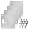 4 Placas De Reparacion Para Fijacion De Bisagras + Tornillos 0