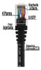 Kit 4 Patch Cord Cat5e Rj45 Preto 1 Metro 1