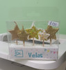 Velas En Forma De Estrellas X  5 Doradas 4 Y 2cm Con Glitter 1
