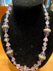 Luli Collar Cuentas Cristal Lila Y Murano Con Metal Plateado 3