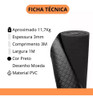 3m Piso Tipo Moeda Para Escada 1m Larg X 3mm Esp Rolo 5