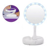Espejo Luz Led Tactil Usb Maquillaje Portatil Aumento Plegab 0