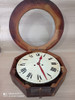 Antiguo Reloj De Pared De Ferrocarril. Vidrio Bombé. 1