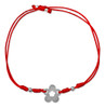 Pulsera Flor Hilo Rojo Plata 925 Ajustable Joyasmayre 0