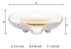 Polyroyal Jabonera Blanca De Cermica Autodrenante Con Ranura 5