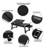 Songmics Lapdesk De Bambú 100%, Bandeja De Cama Multifuncion 1
